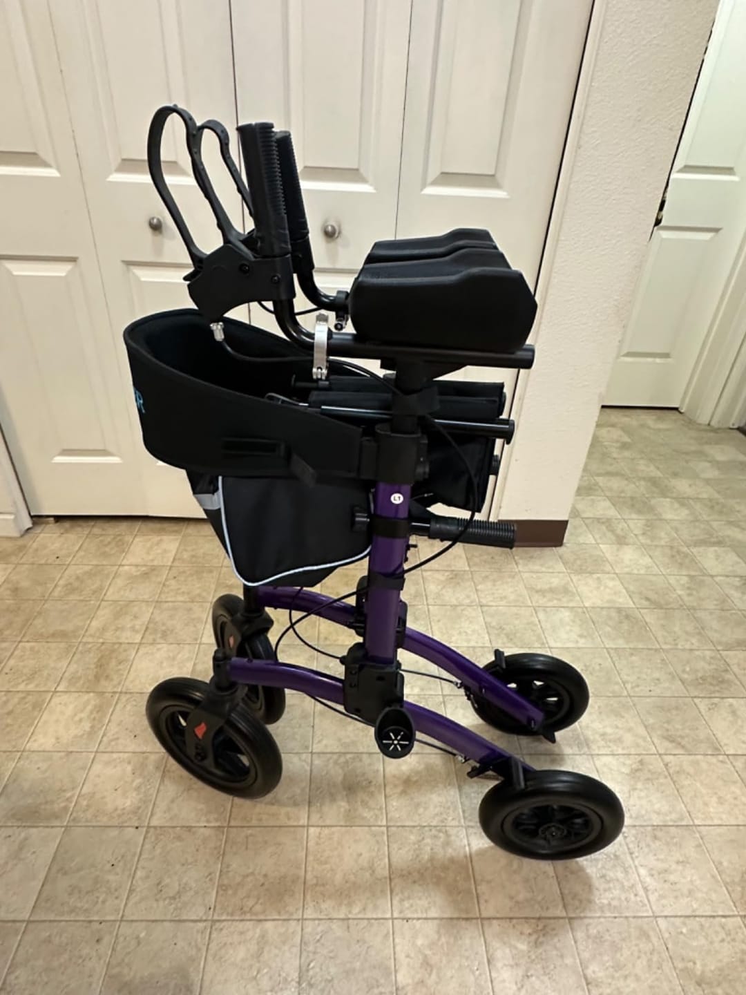 Customer photo review of HFK-9240-2 All Terrain Dual-Brake Upright Walker 12" wheels