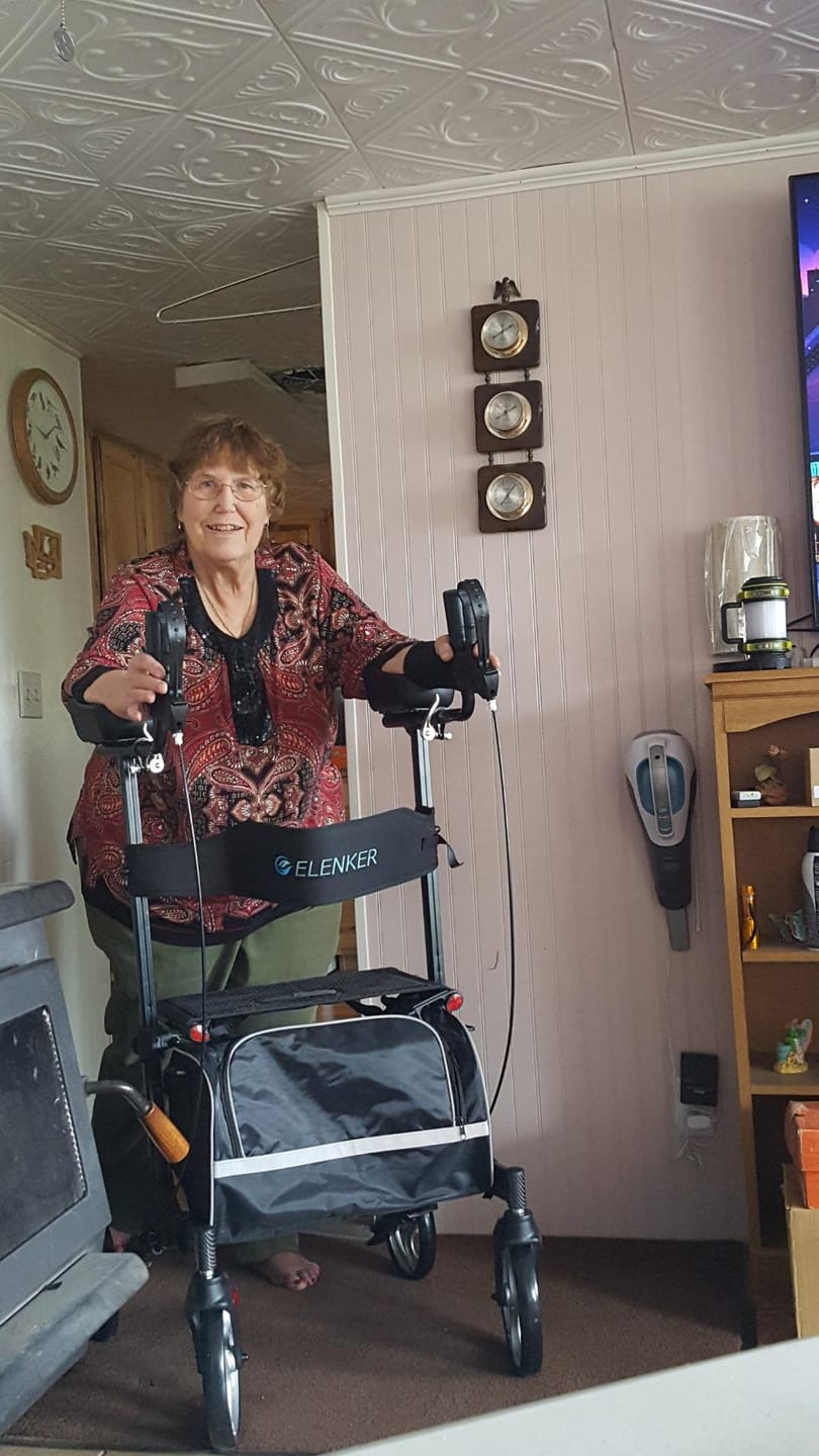 Customer photo review of HFK-9240 Dual-Brake Upright walker 10" wheels