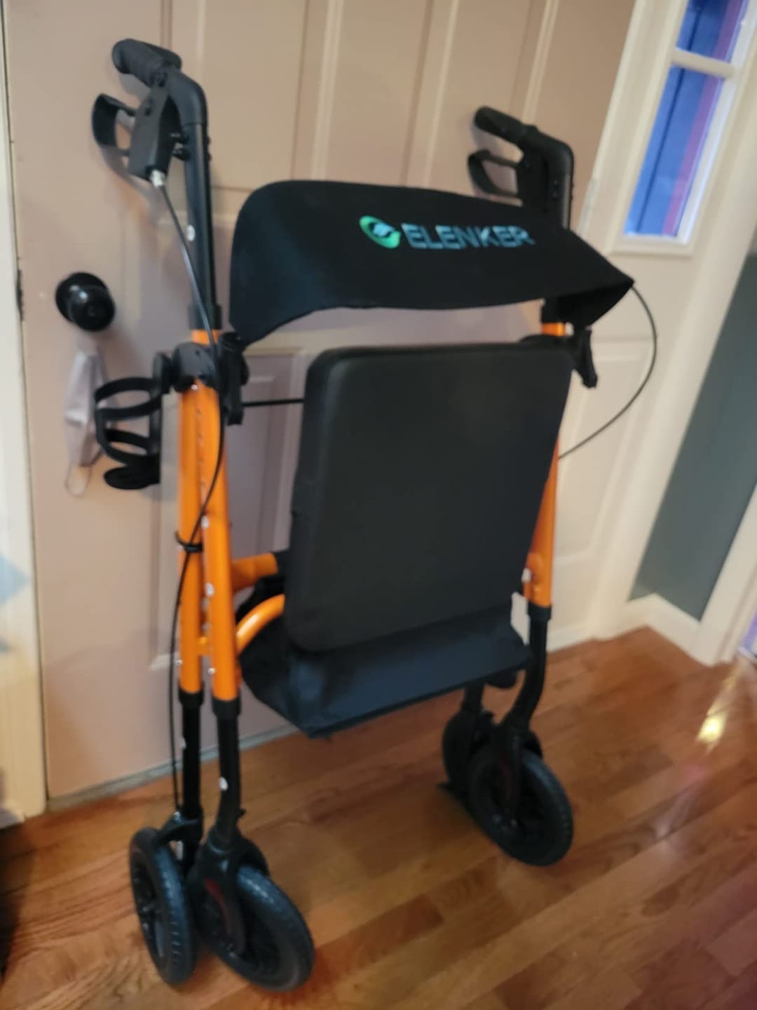 Customer photo review of KLD-9218 All Terrain Dual-Brake Rollator Walker 8" Wheels