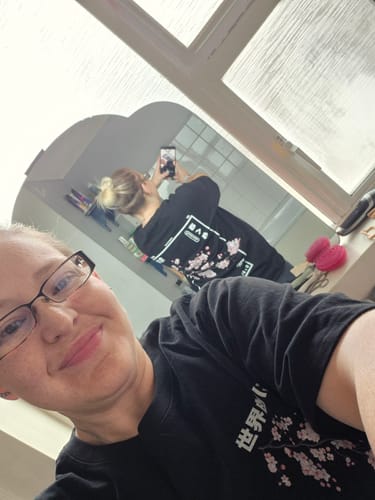 Customer photo review of Cherry Blossom Back T-Shirt