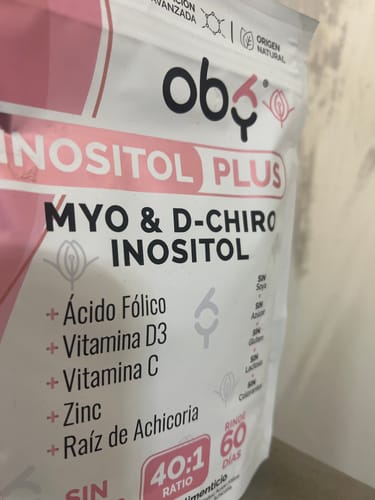 Customer photo review of Pack de 6 Pouch: Oby Inositol Plus Myo y D-Chiro Inositol Ratio 40:1 + Acido Folico, Prebioticos, Vitaminas y Zinc | Polvo Sin Sabor