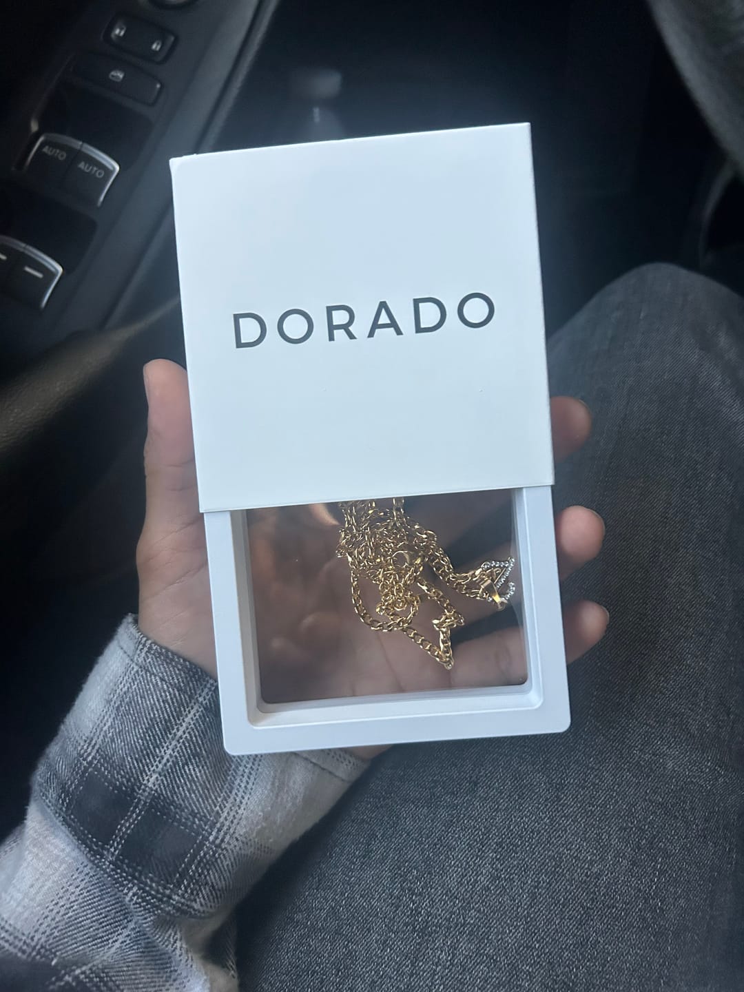 Customer photo review of Kids Script Iced Letter Necklace
