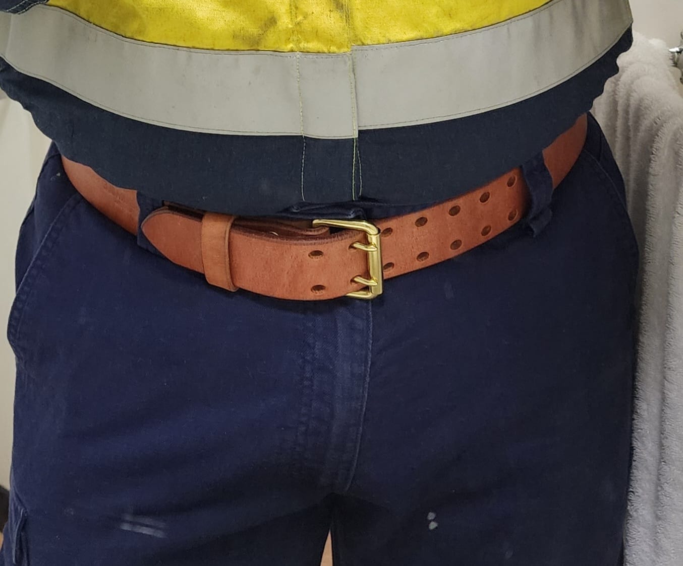 Customer photo review of The Unbreakable Belt - The Original - Old World Tan (Hermann Oak tannery)