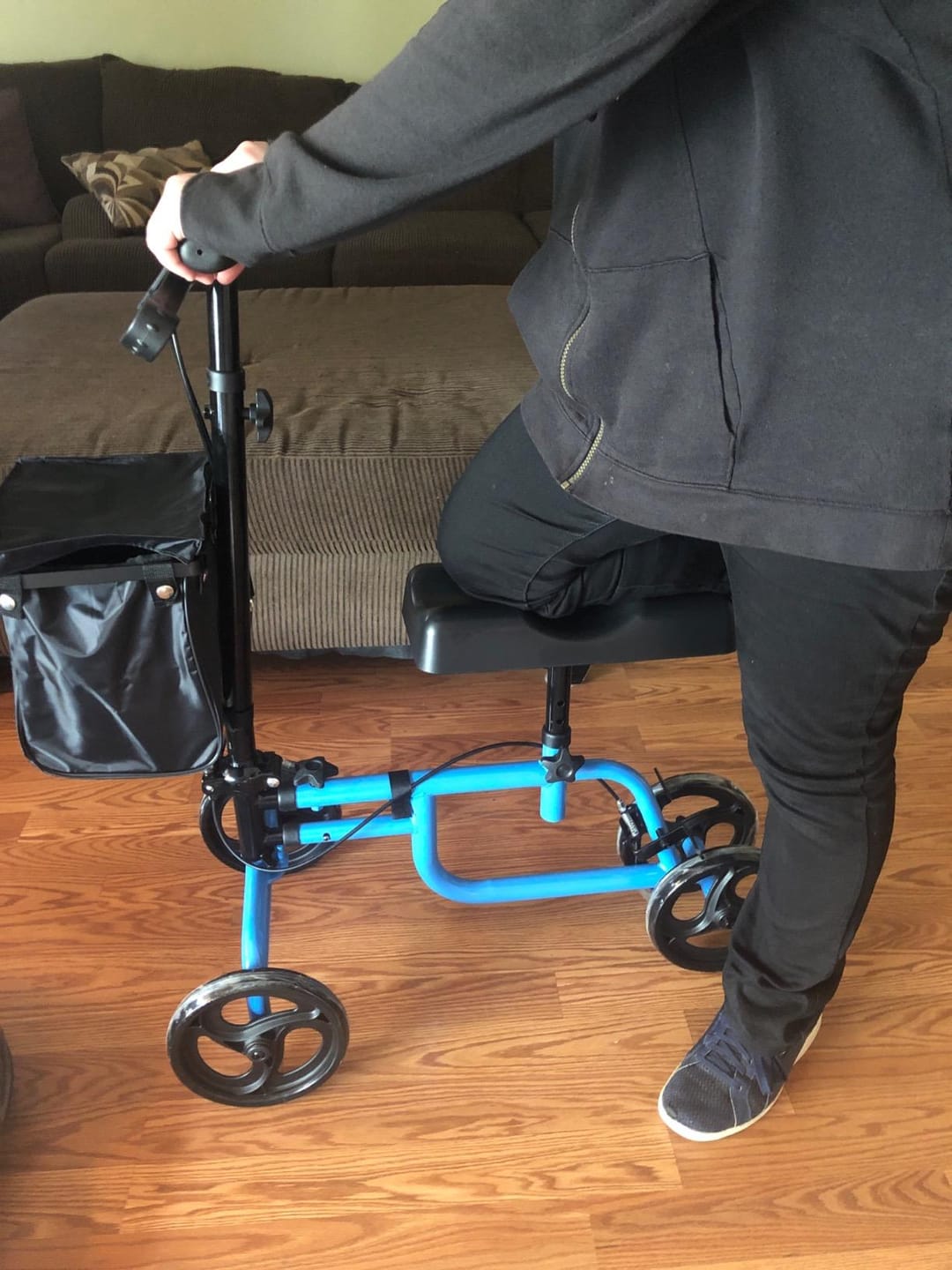 Customer photo review of MT-9251 Best Value Steerable Medical Knee Walker with 10" Wheels