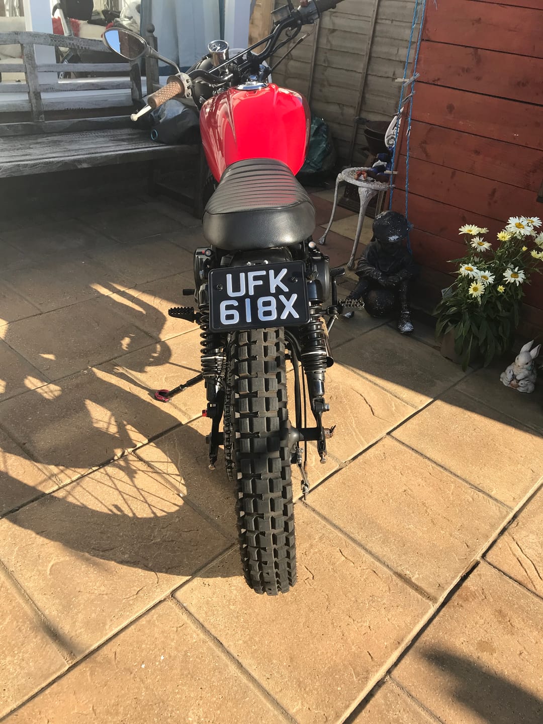 Customer photo review of Classic Metal Pressed 7×5 Motorbike Number Plate