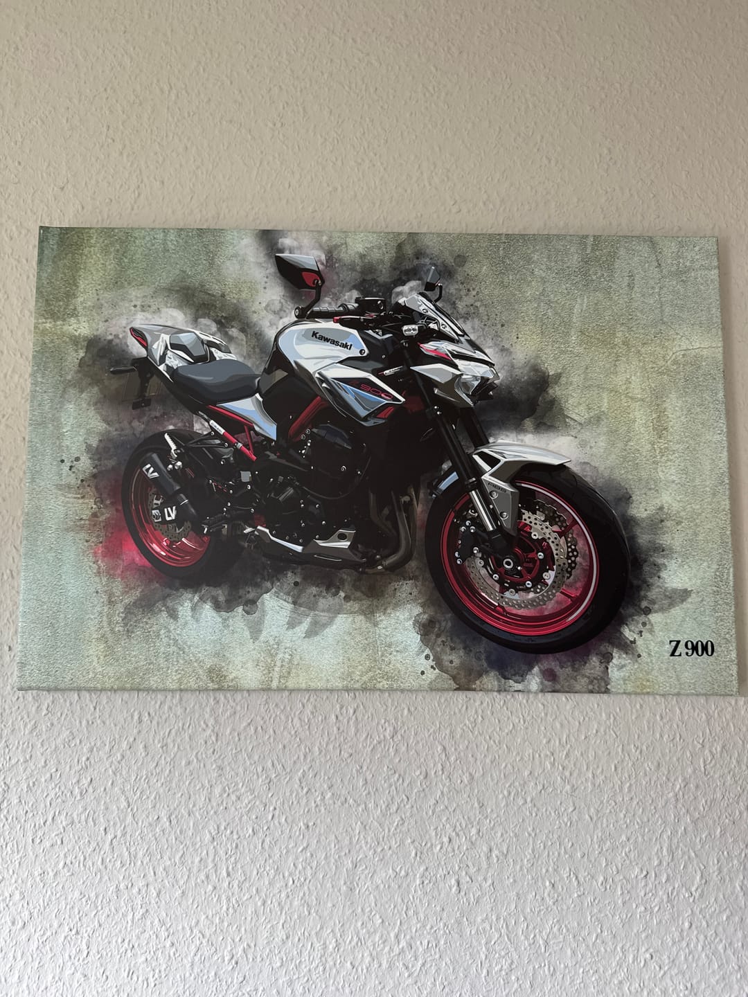 Customer photo review of Dein Motorroad als Aquarell Poster | Geschenk für Motorradfahrer
