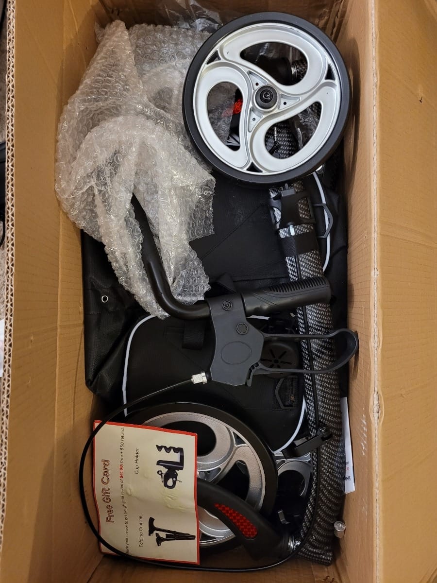 Customer photo review of HFK-9240 Dual-Brake Upright walker 10" wheels