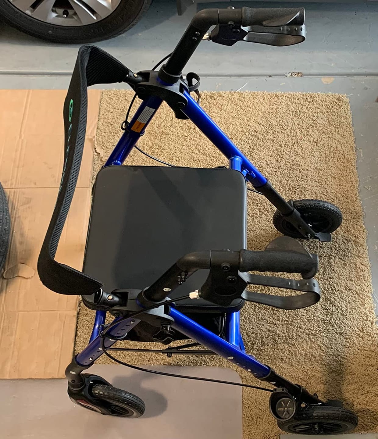 Customer photo review of KLD-9218 All Terrain Dual-Brake Rollator Walker 8" Wheels
