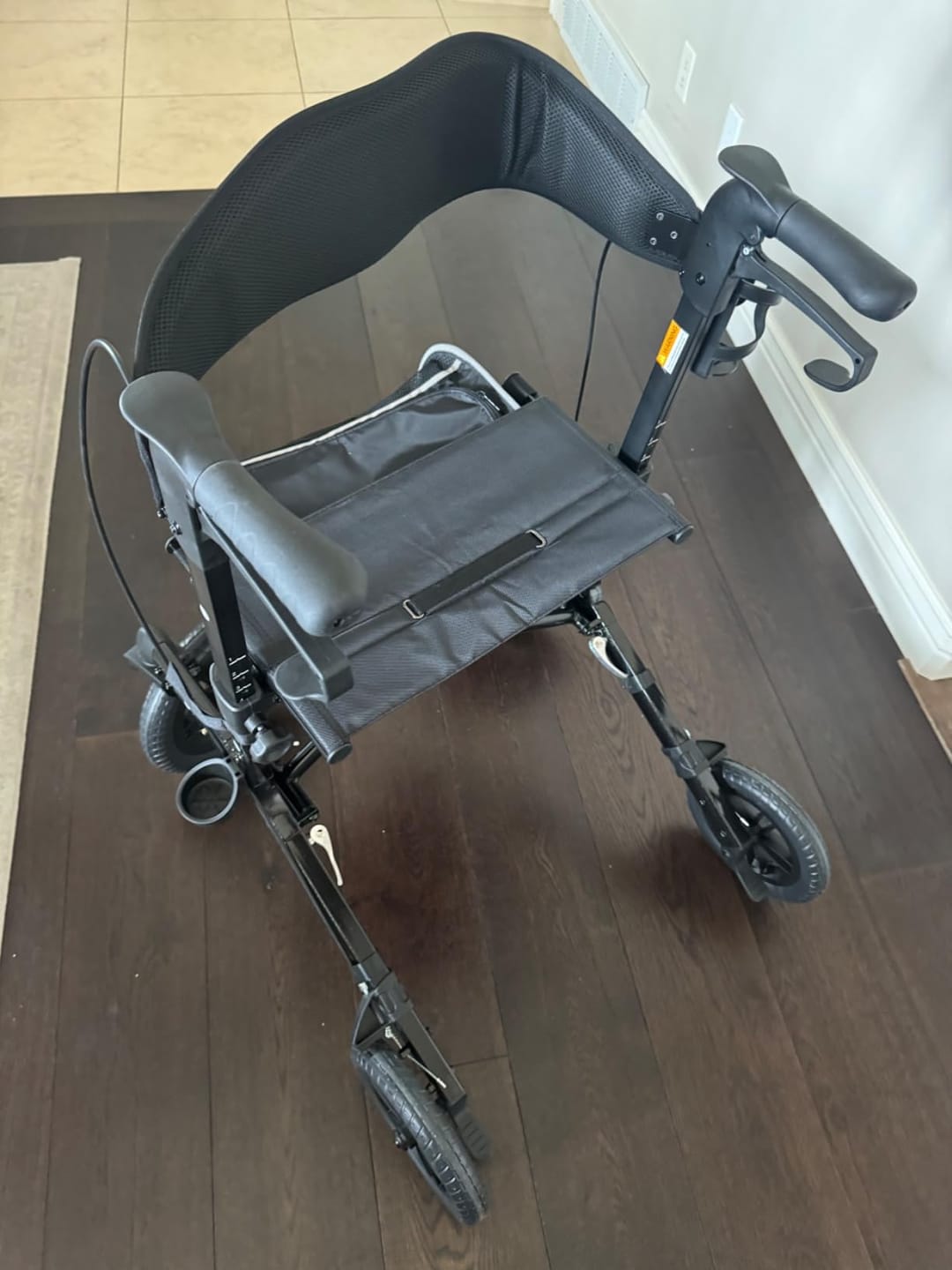 Customer photo review of KLD-9212 All Terrain Dual-Brake Rollator Walker 12" Wheels