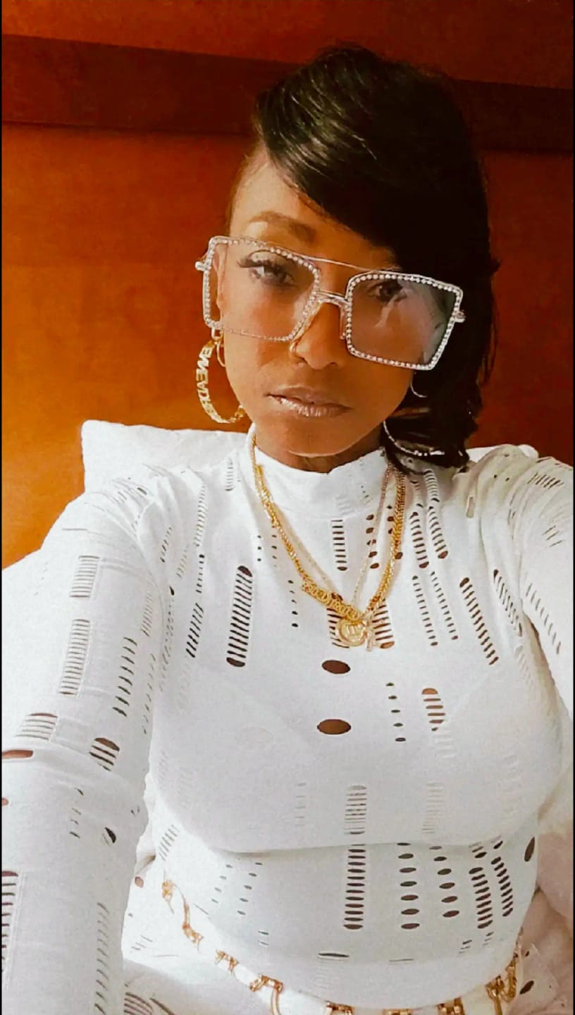 Customer photo review of Hoop Name Earrings