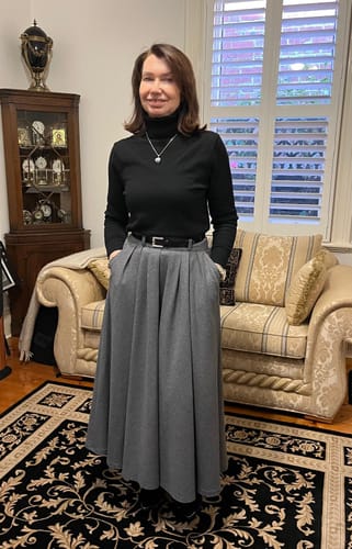 Liubov K. review of Gray Wool Skirt, Pleated Skirt, Womens Wool Skirt C3548 image 1 out of 1