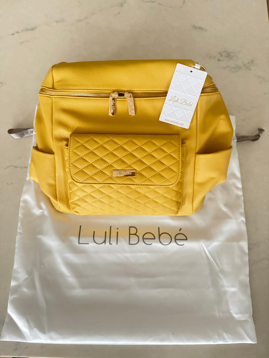 Customer photo review of Monaco Diaper Bag | Honey