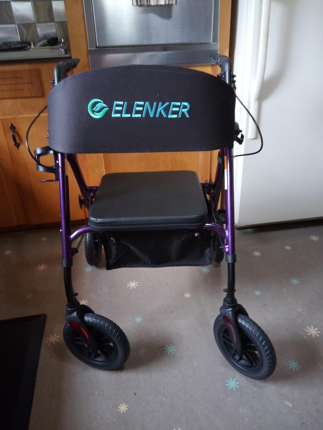 Customer photo review of KLD-9218-10 All Terrain Dual-Brake Rollator Walker 10" Wheels
