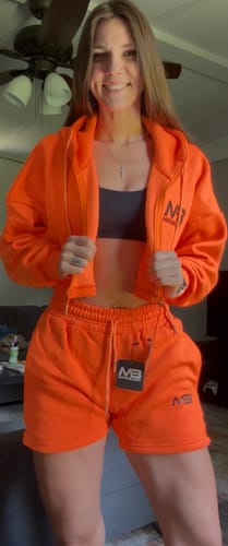 Customer photo review of Boyfriend Cropped Hoodie