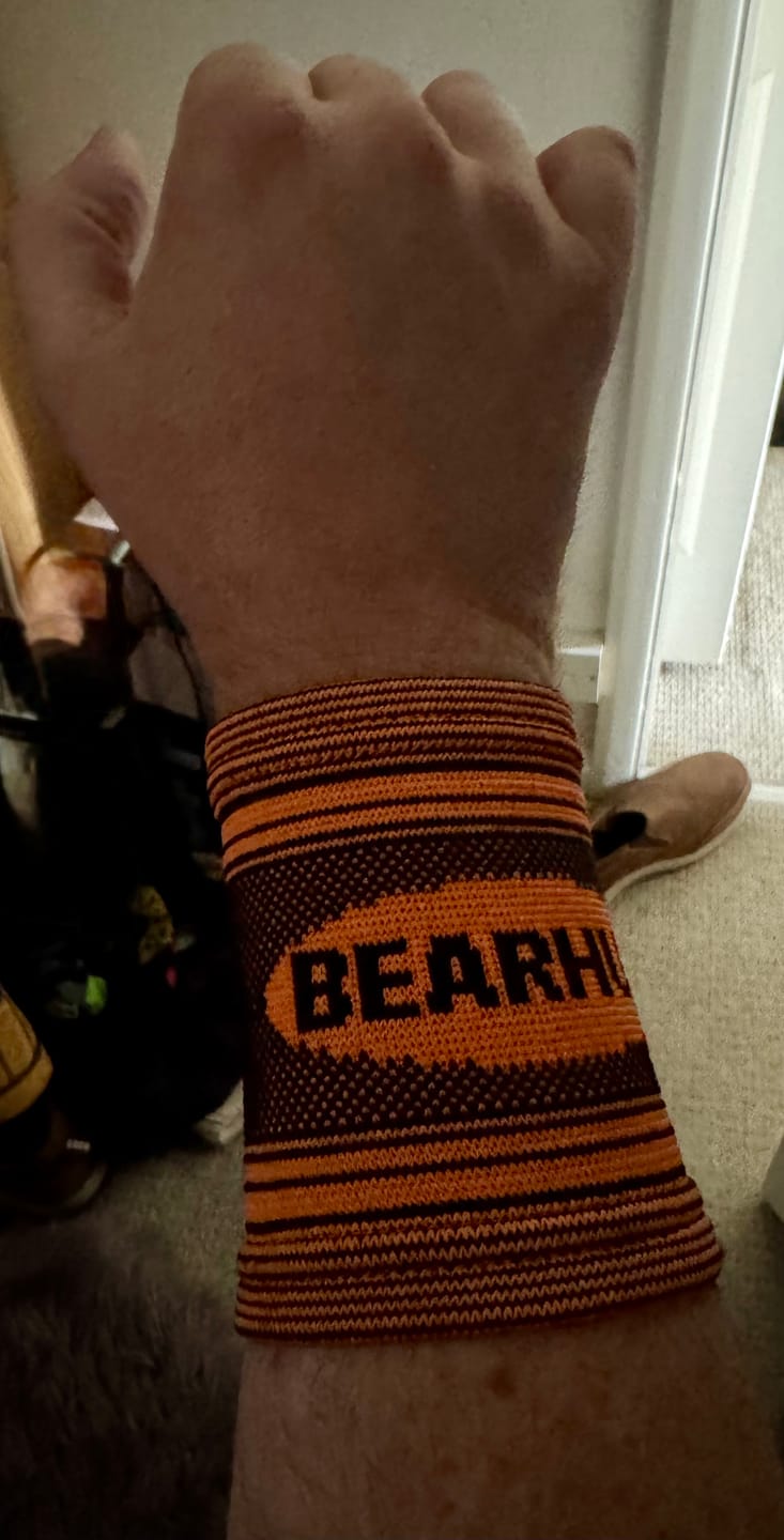 Customer photo review of Wrist Compression Support Sleeve For Arthritic & Sports Pain Relief