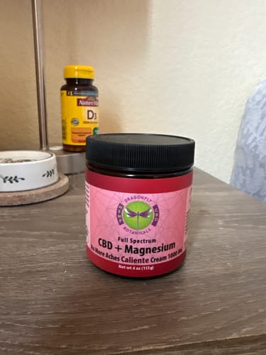 Customer photo review of CBD + Magnesium No More Aches Full Spectrum Caliente Topical Cream