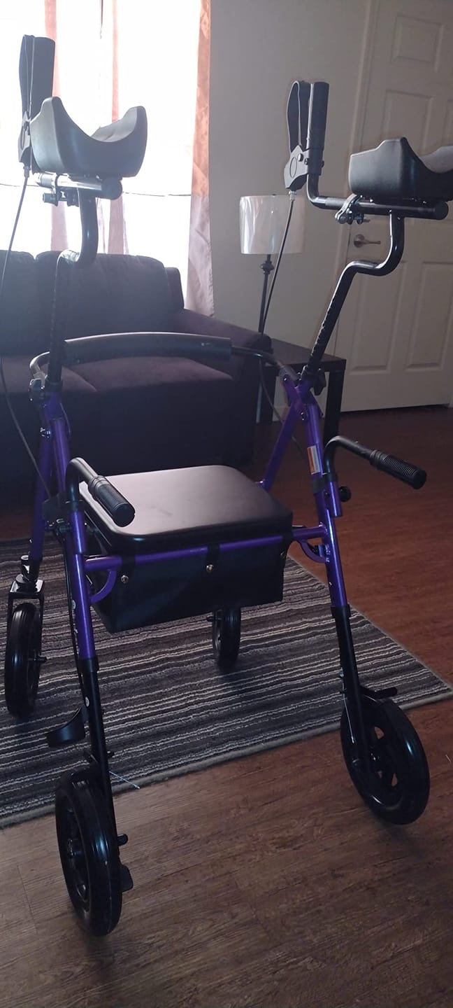 Customer photo review of HFK-9236T4 All Terrain Dual-Brake Upright Walker 10" Wheels
