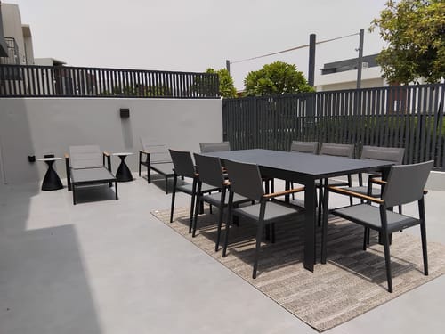 Customer photo review of Polaris Outdoor Dining Table And Chair Set Polaris-D-Big