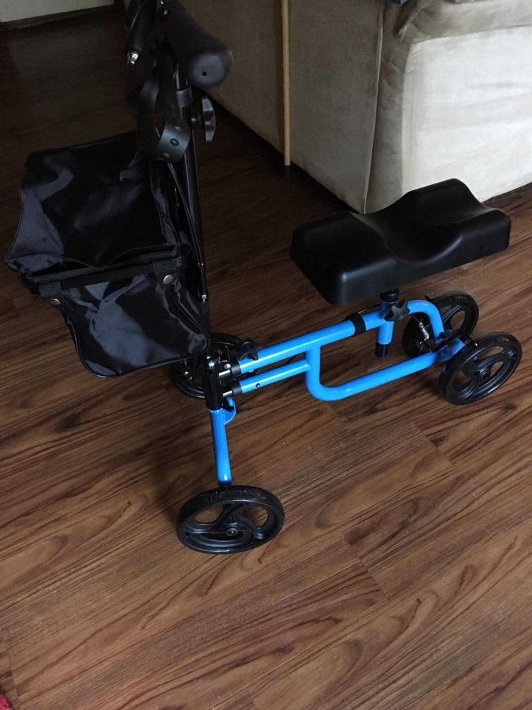 Customer photo review of MT-9251 Best Value Steerable Medical Knee Walker with 10" Wheels