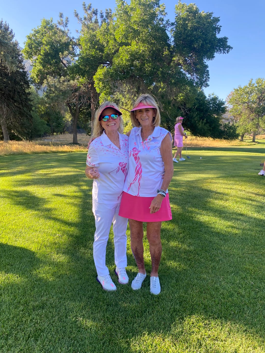 Customer photo review of Peace Love Golf Girl Sleeveless Golf Shirt, Womens Tie Dye Golf Shirts GW0057