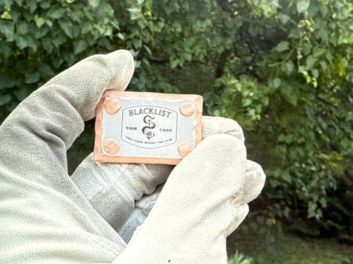 Customer photo review of Blacklist Tour Players Card No. 003 - Copper & Steel