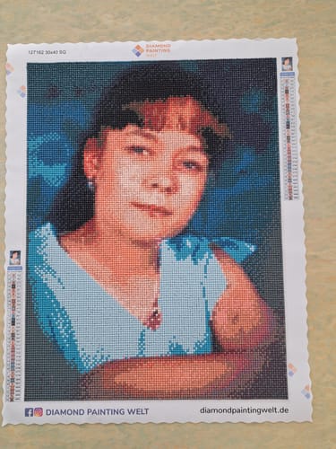 Kundenbewertung mit Foto zu Diamond Painting eigenes Bild
