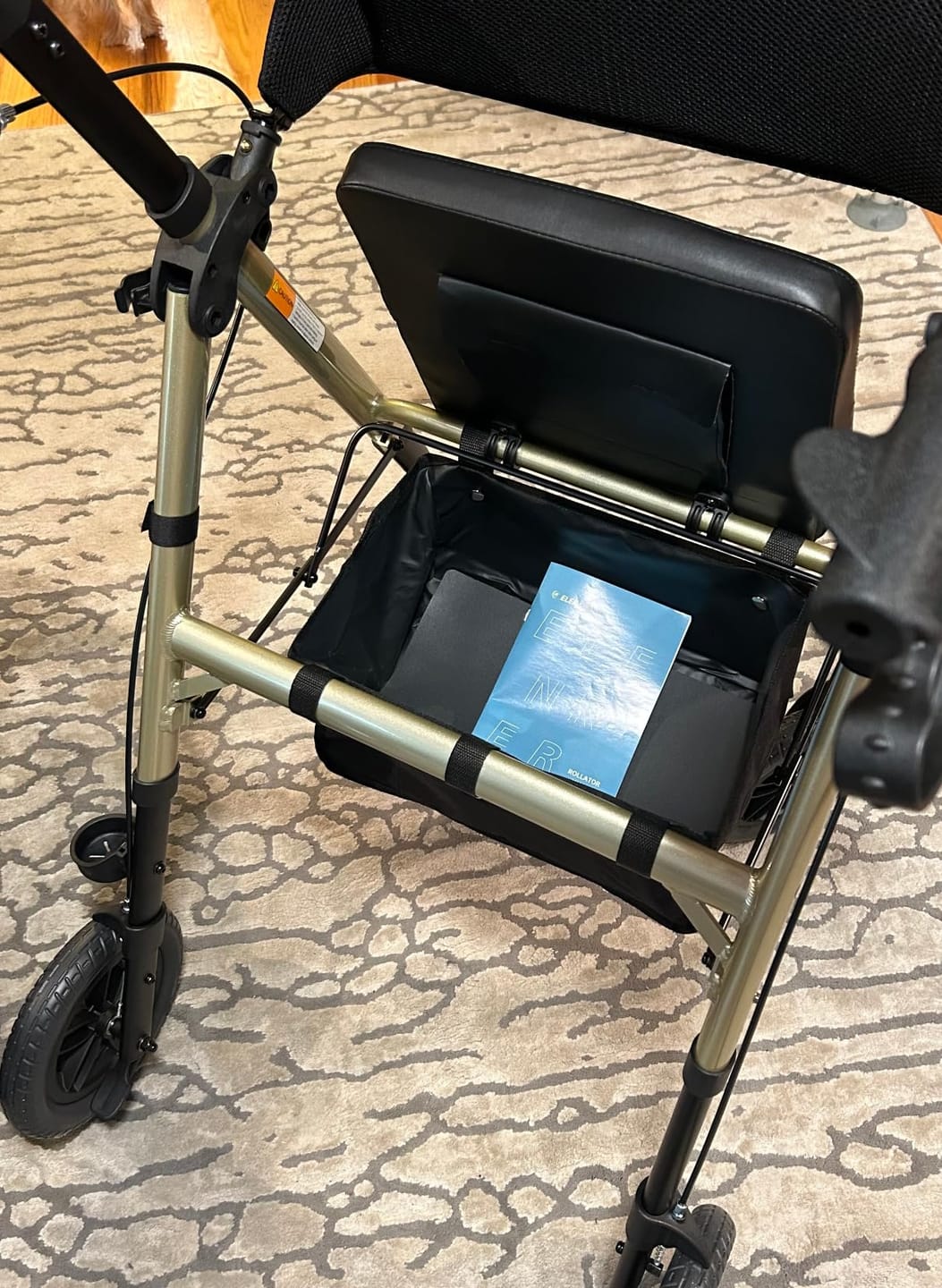 Customer photo review of KLD-9218-10 All Terrain Dual-Brake Rollator Walker 10" Wheels