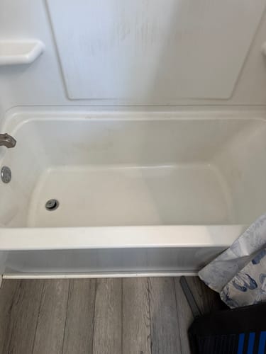 Customer photo review of Large Wall Damage - Tub and Shower Repair Kit