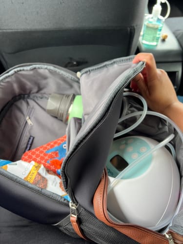 Customer photo review of Mom Travel Backpack