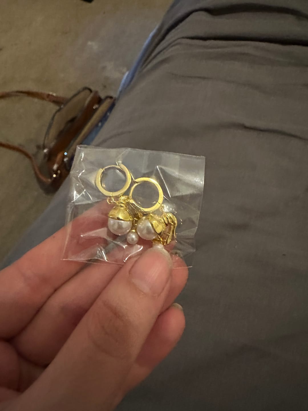 Customer photo review of Girl with a pearl vintage earrings