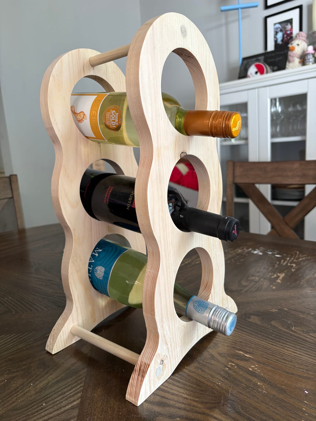 Customer photo review of 16.4x9.6" Wine Rack Style 1 Acrylic Router Template