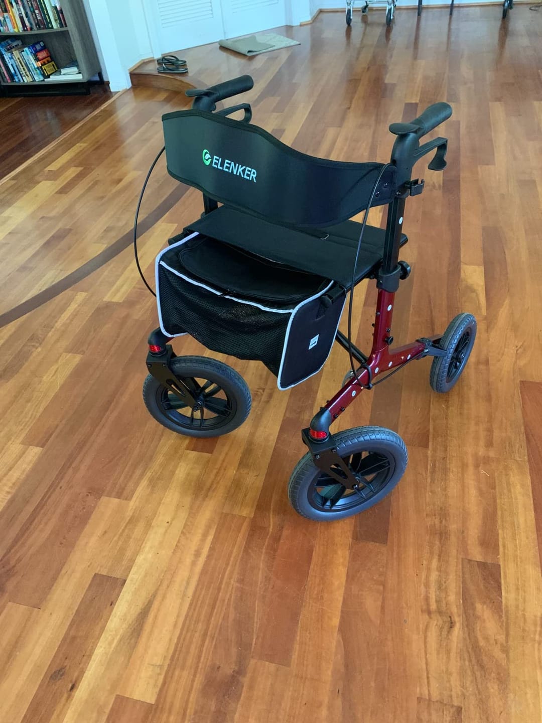 Customer photo review of KLD-9212 All Terrain Dual-Brake Rollator Walker 12" Wheels