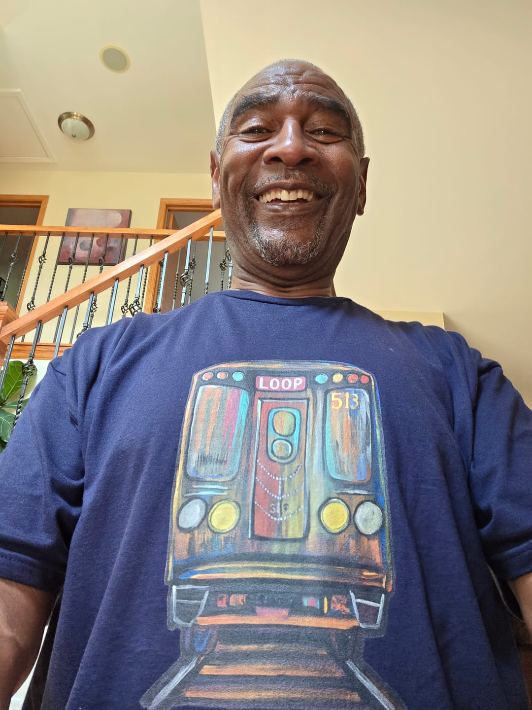 Customer photo review of Loop Train T-Shirt