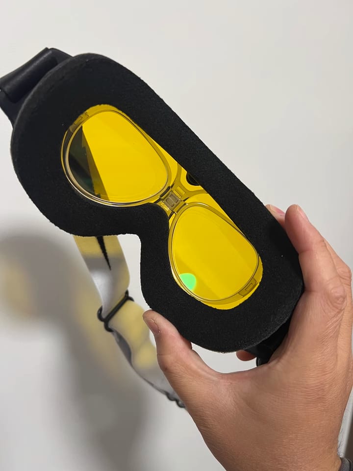 Customer photo review of Adjustable Prescription Goggle Inserts