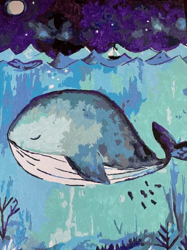 Customer photo review of Malen nach Zahlen - Dreamin Wal - by Tiny Tami