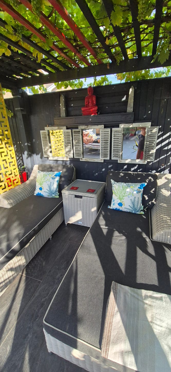 Customer photo review of Water Resistant Scatter Cushions Garden Printed Cushion Outdoor Pillow