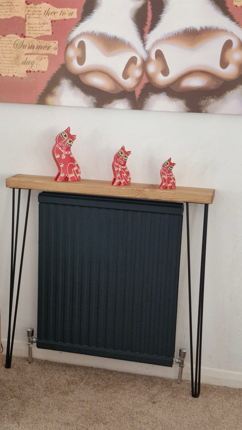 Customer photo review of Console Table 15cm Depth | Hairpin Leg