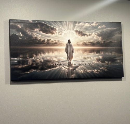 Customer photo review of Walking on Water - Faith Wall Art III