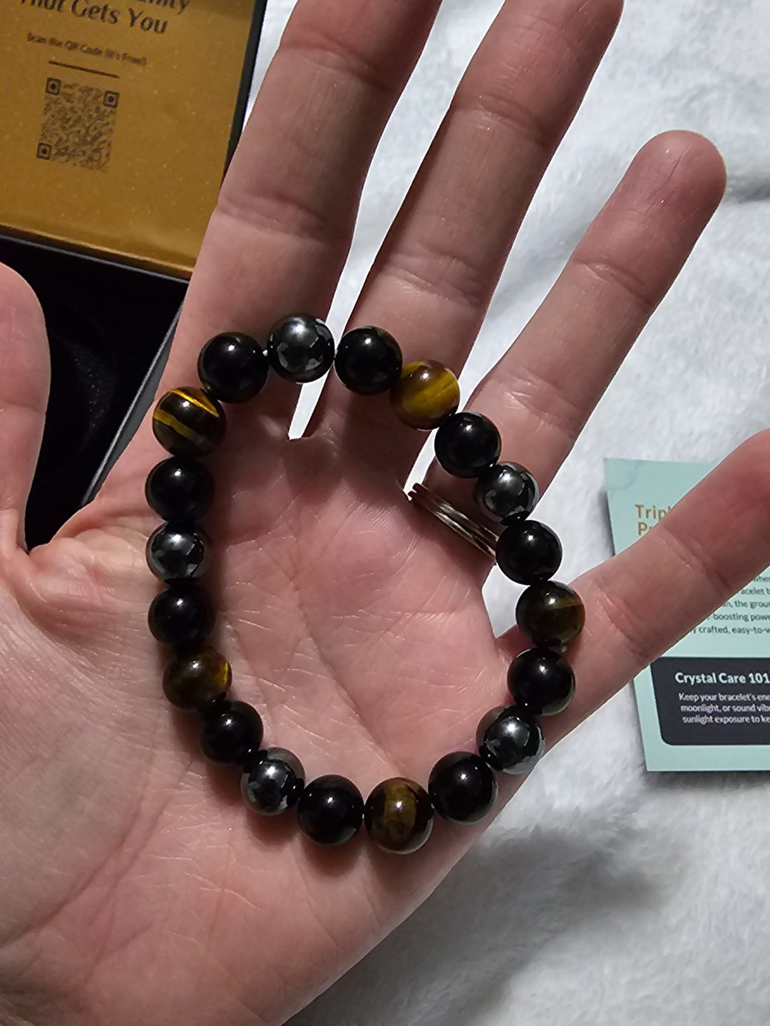 Customer photo review of Triple Stone Protection Bracelet