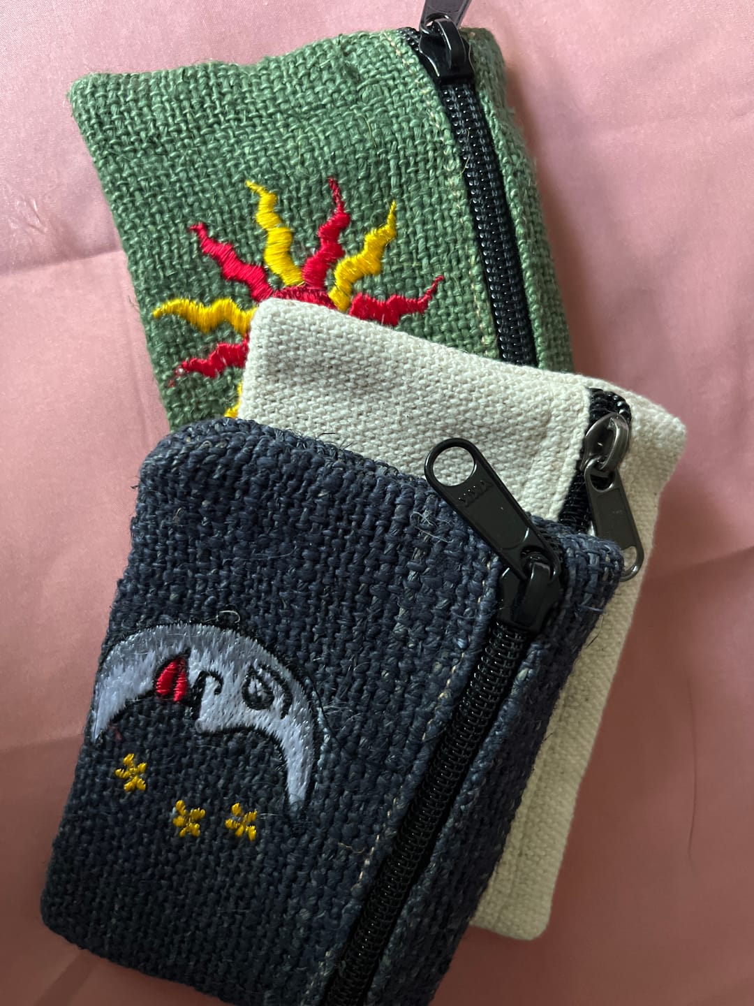 Customer photo review of Hemp Assorted Applique Coin Purse