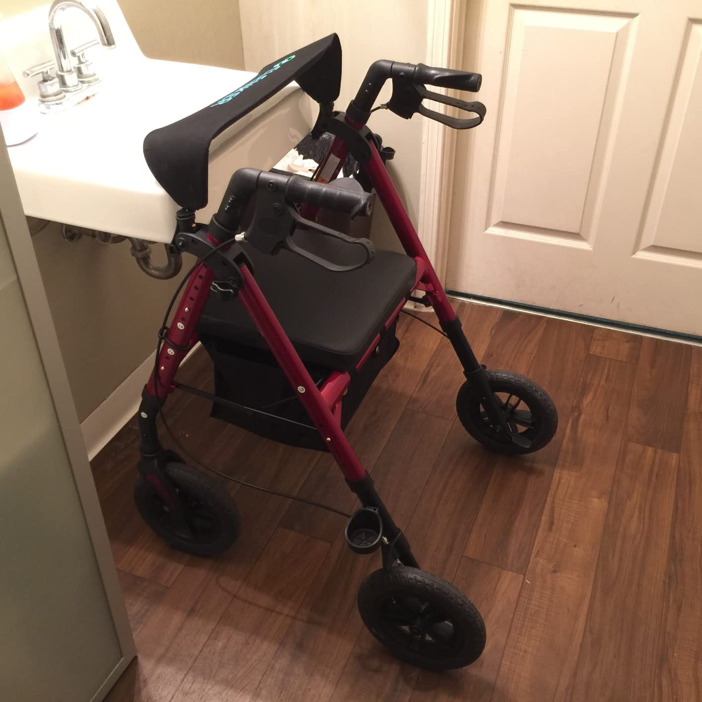 Customer photo review of KLD-9218-10 All Terrain Dual-Brake Rollator Walker 10" Wheels