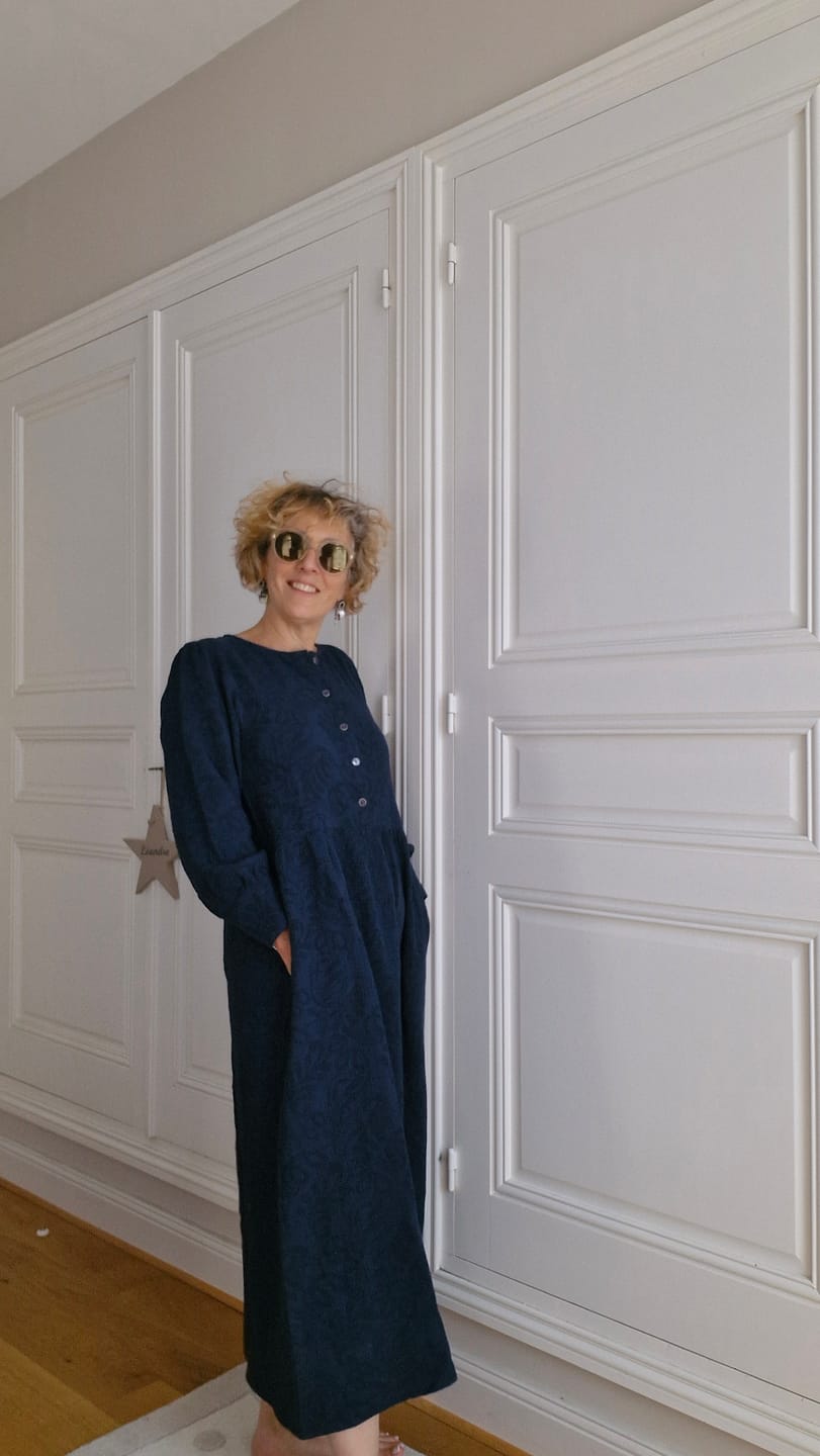 Customer photo review of Robe Isis - jacquard coton/lin marine