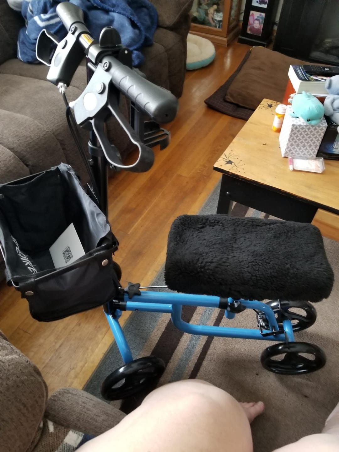 Customer photo review of MT-9251 Best Value Steerable Medical Knee Walker with 10" Wheels