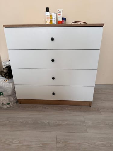 Customer photo review of Rani BE104 Şifonyer 4 Çekmeceli Yatak Odası Bebek Odası Sepet Ceviz - Beyaz