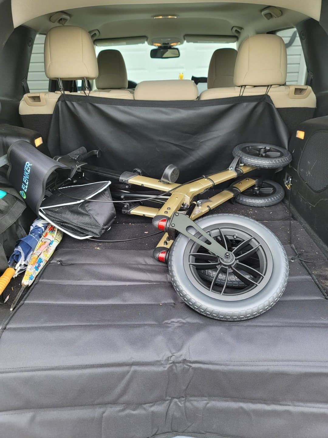 Customer photo review of KLD-9212 All Terrain Dual-Brake Rollator Walker 12" Wheels
