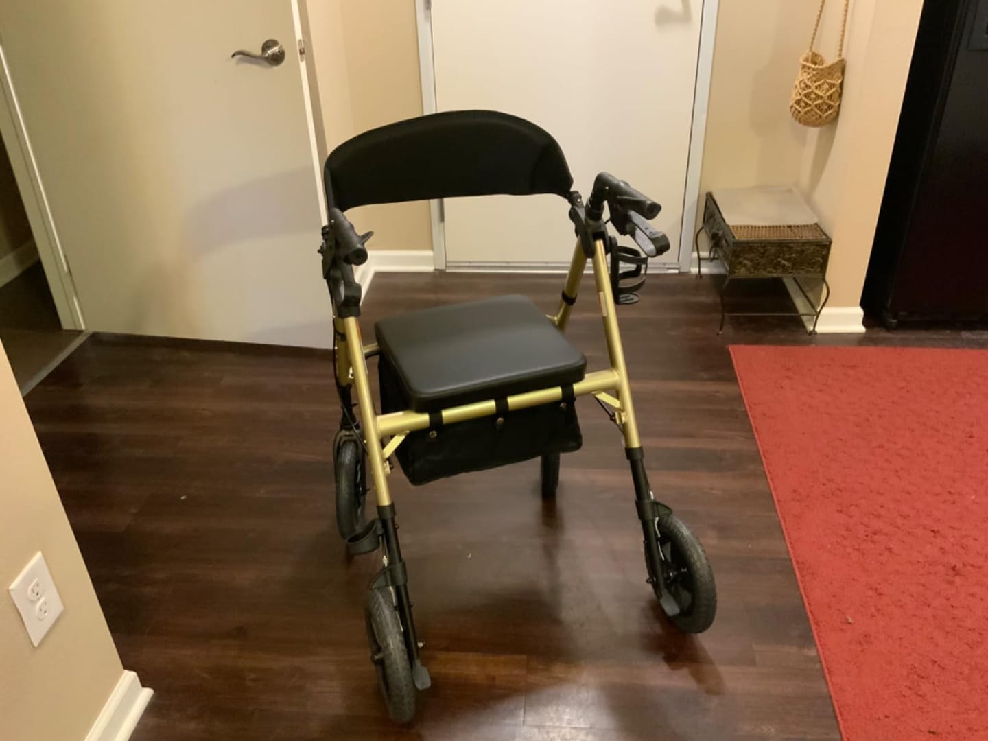 Customer photo review of KLD-9218-10 All Terrain Dual-Brake Rollator Walker 10" Wheels