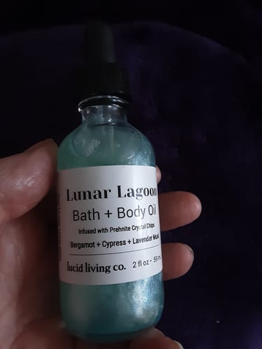 Customer photo review of Lunar Lagoon Bath & Body Oil