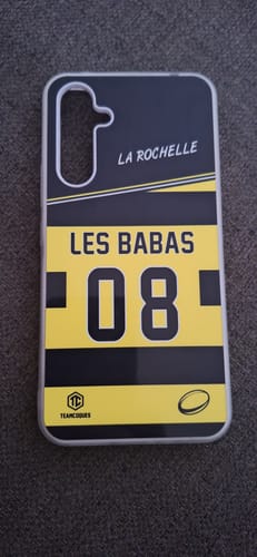 Customer photo review of Coque rugby LA ROCHELLE personnalisable - TEAMCOQUES