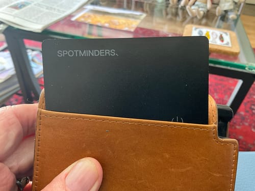 Customer photo review of SPOTMINDERS. Tracking card