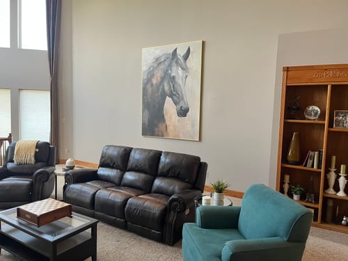 Customer photo review of Animal Textured Canvas Art Painting #AC034